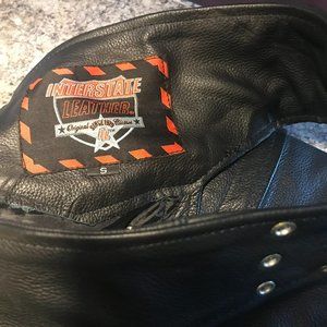 INTERSTATE LEATHER MOTORCYCLE CHAPS SIZE SMALL